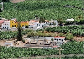 Vista de la estación depuradora de aguas residuales de Bañaderos, en Arucas.