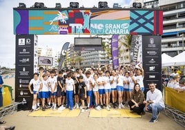 Más de 300 niñas y niños disfrutan de la Transgrancanaria Kids Abora by Lopesan Hotels en una jornada de deporte y diversión