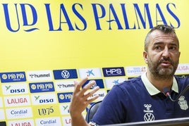 Diego Martínez en rueda de prensa.