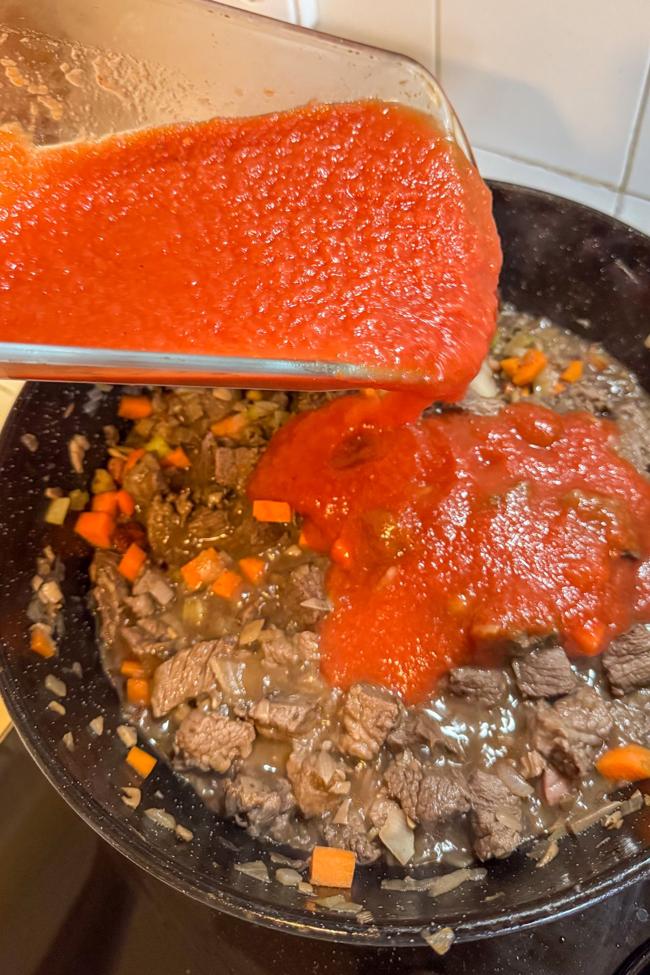 Tomate natural triturado