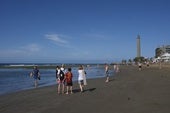 Vista de la playa de Maspalomas durante la reciente Semana Santa.