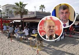 Scholz y Ciolacu desgustaron también pescaíto frito.