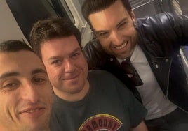 Denis Díaz, Juanjo Cima y Julio Fernández, encerrados en un tren muy cerca de Madrid por el apagón