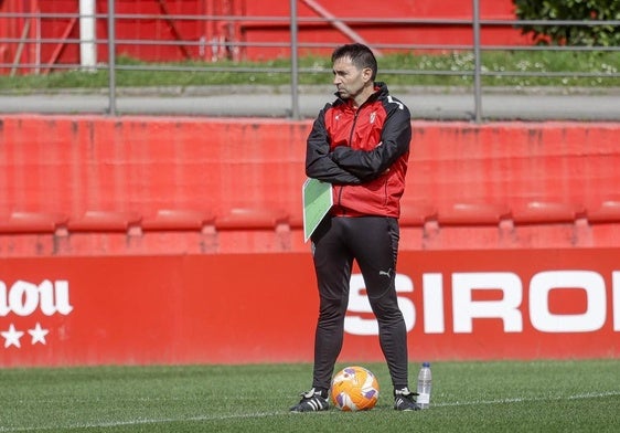 Asier Garitano, entrenador del Sporting de Gijón.