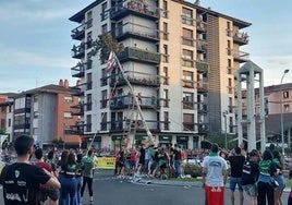 Con la alzada del txopo, se iniciarán las fiestas.