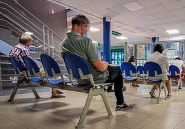 Sala de espera en un centro de salud de Bizkaia.