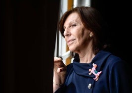 Elvira Garrido, en la sala del colegio de Médicos donde se celebró la jornada, en Bilbao.