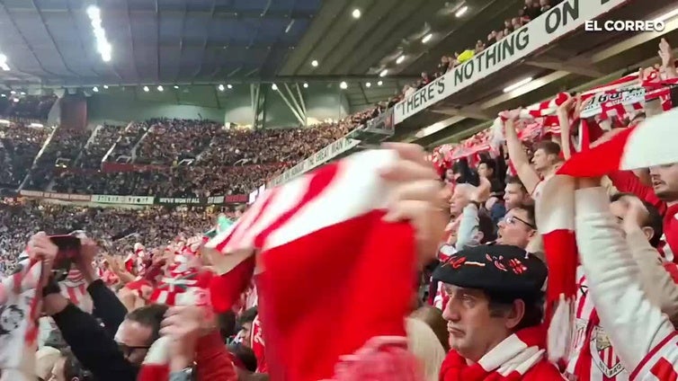 "Athletic, Athletic", reacciona la afición de rojiblanca al gol del United