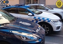 Vehículos policiales en Valladolid.