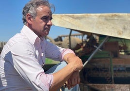 Ángel Borreguero cultiva maíz, tomate, girasol, almendro y olivo.