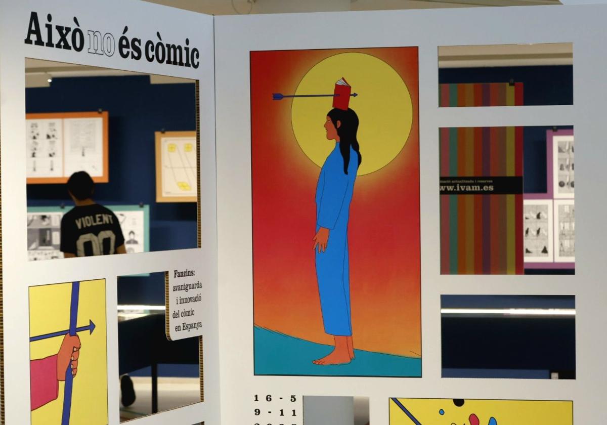 Fotos de la exposición '¡Eso no es cómic! Fanzines...' en Valencia