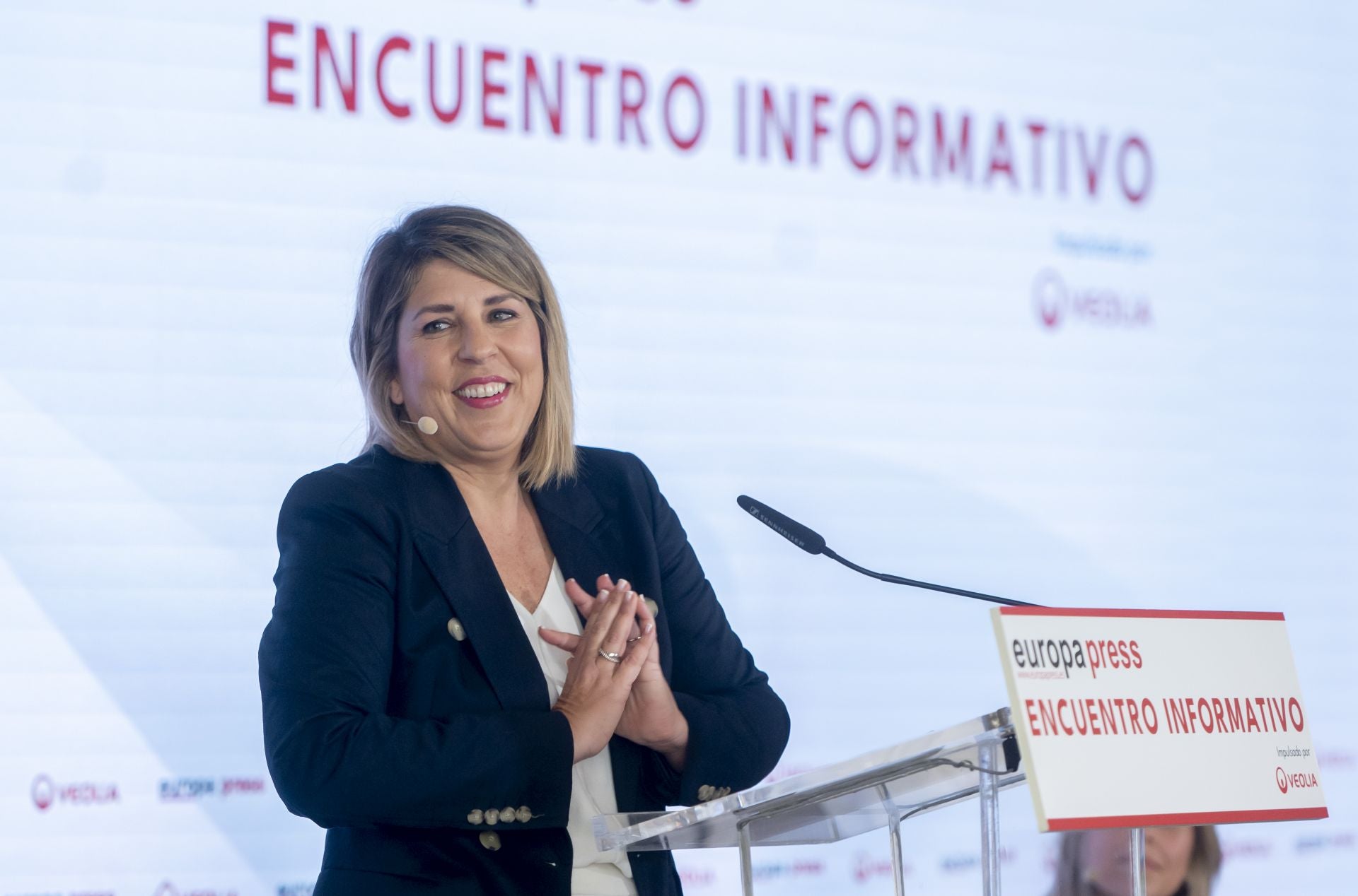 Las imágenes de Noelia Arroyo en el encuentro informativo de Europa Press celebrado en Madrid