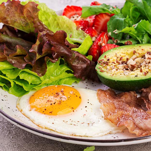 Desayuno salado saludable. 