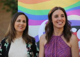 Ione Belarra e Irne Monero, en un acto conjunto.