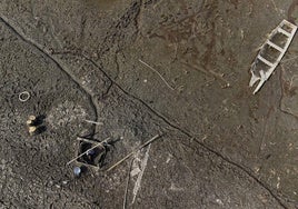 Caudal seco del río Negro, en Manaos, durante la sequía sin precedentes que azota Brasil.