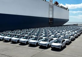 Vehículos chinos listos para ser embarcados con destino Europa