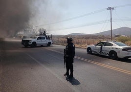 La Guardia Nacional en una carretera de Michoacán