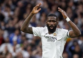 Antonio Rüdiger, durante un partido de la presente temporada.