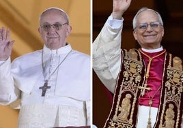 Las diferencias entre las vestimentas elegidas para salir al balcón de San Pedro de Francisco y León XIV.