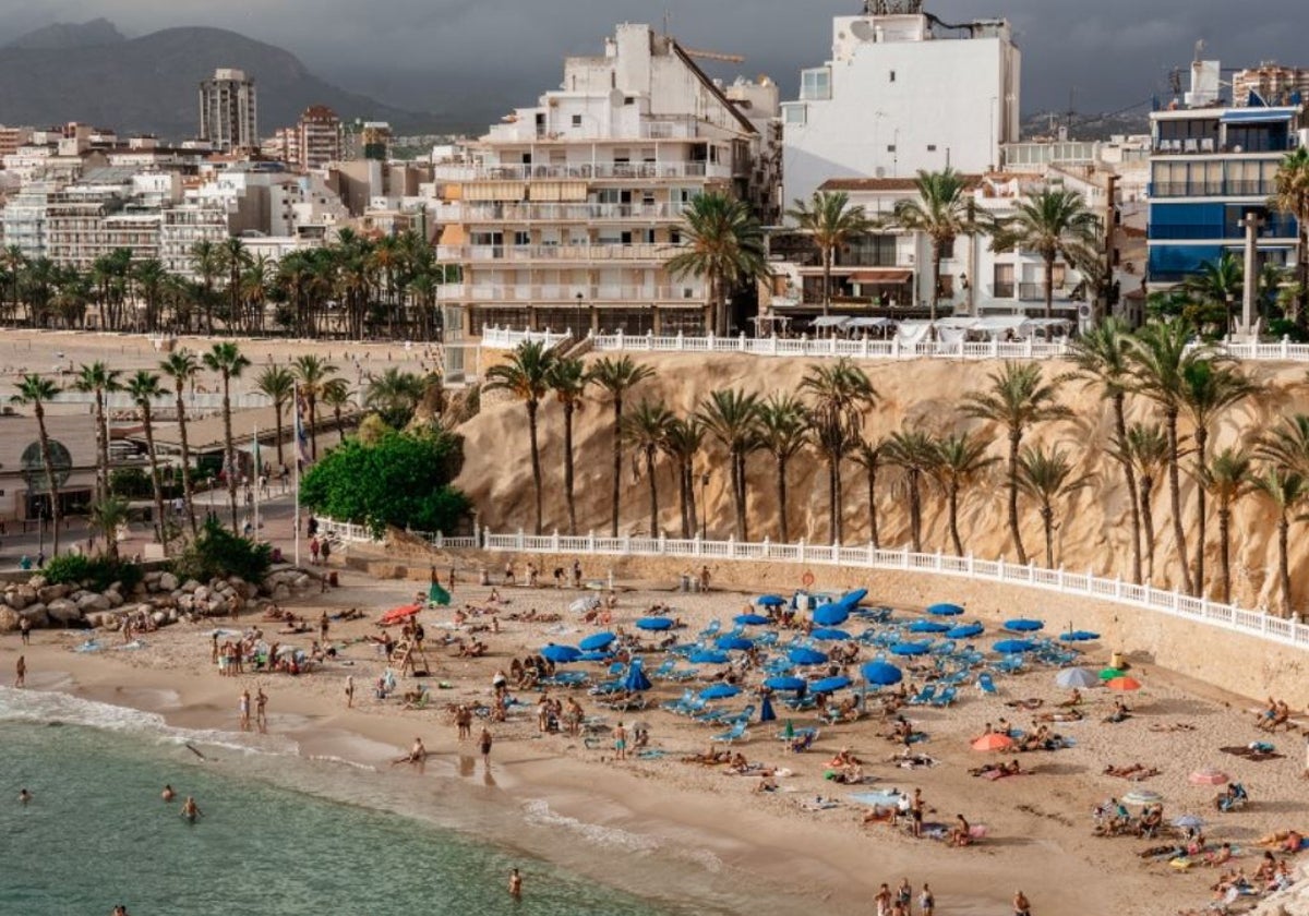 Imagen reciente de una de las playas de Benidorm