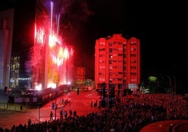 Arribada del foc de las Hogueras de Alicante 2025.